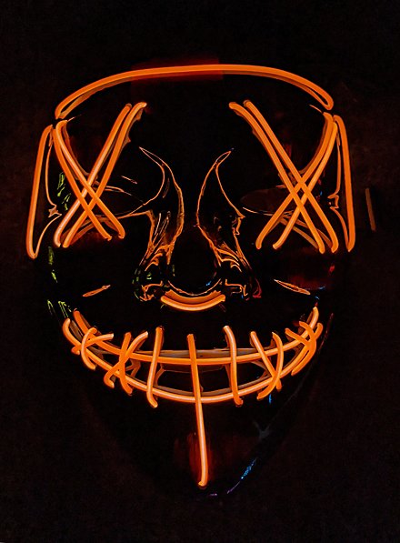 Halloween LED Maske orange 
